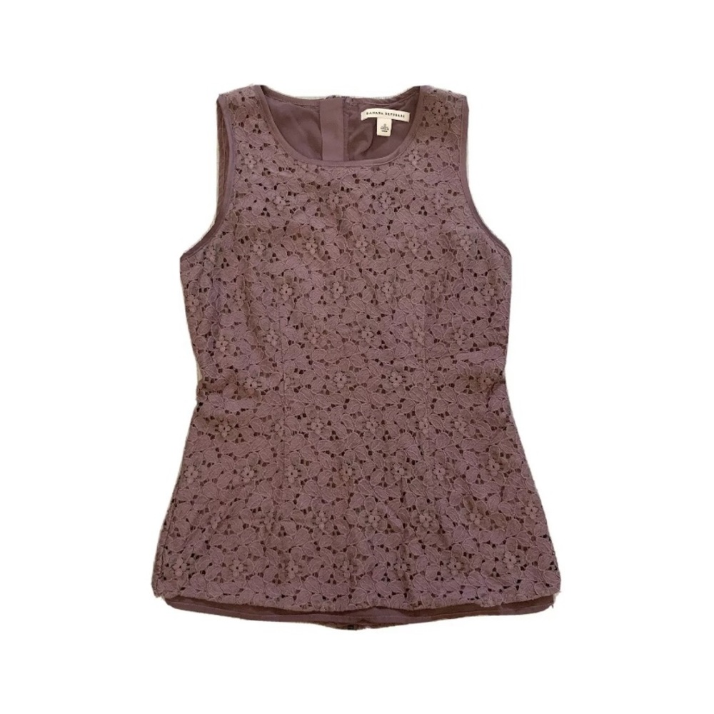 Banana Republic purple floral blouse